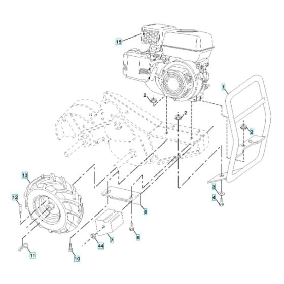 Mainframe (Right) Assembly for Husqvarna TR 317D Cultivator/Tiller