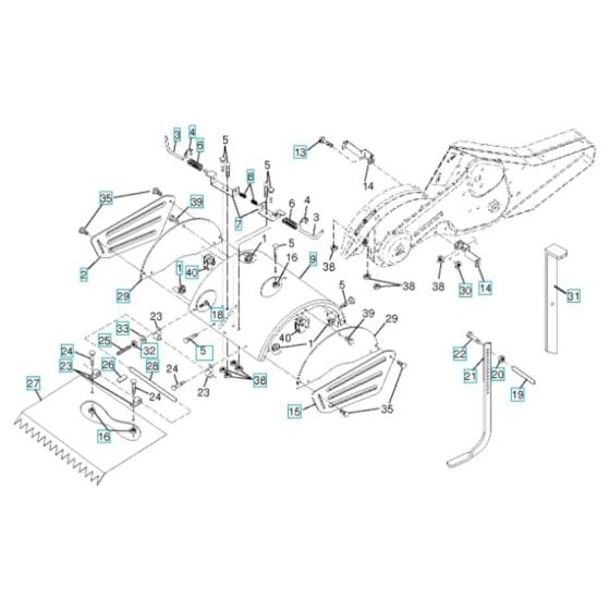 Shield Assembly for Husqvarna TR 317D Cultivator/Tiller