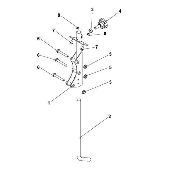 Support Assembly for Husqvarna TR 348 Cultivator/Tiller