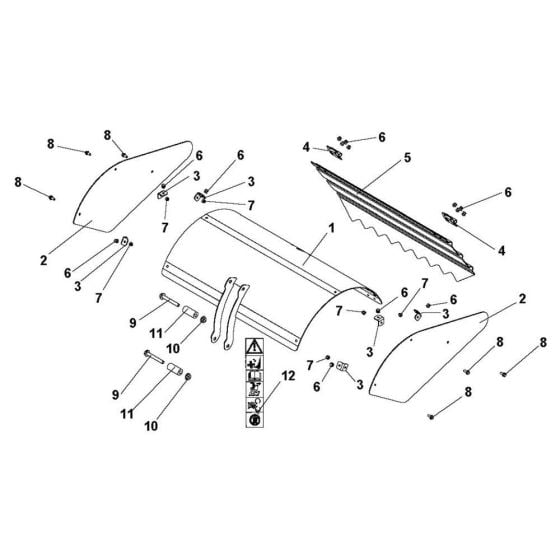 Shield Assembly for Husqvarna TR 348 Cultivator/Tiller