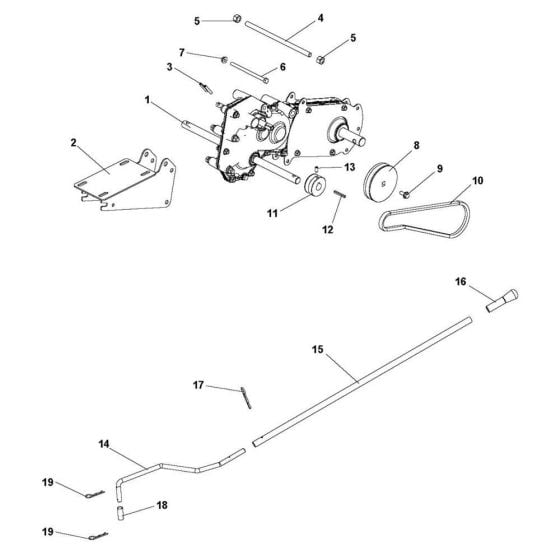 Transmission Assembly for Husqvarna TR 348 Cultivator/Tiller