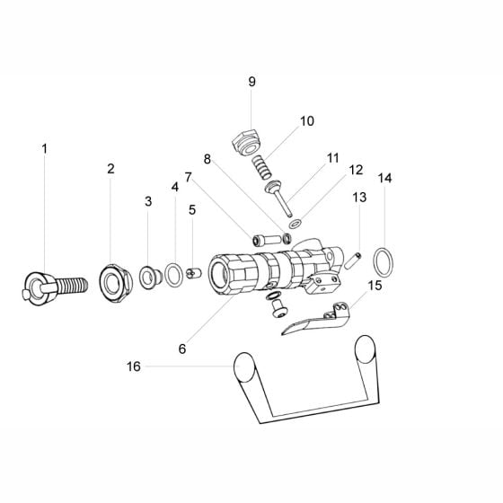 Trigger Handle Assembly for Altrad Belle Trident Scimitar Floor Saw