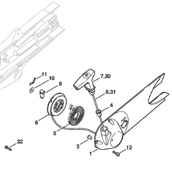 Recoil Starter Assembly for Stihl TS400