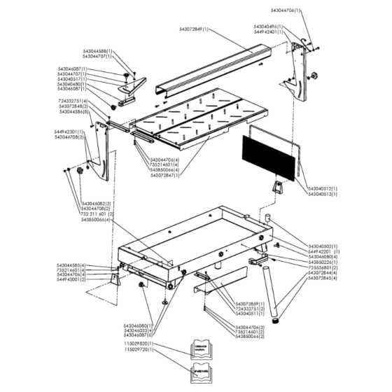 Frame Assembly for Husqvarna TS 66 R Masonry Saw