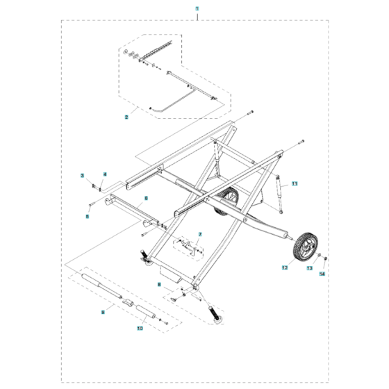 Stand Assembly for Husqvarna TS 70 Masonry Saw