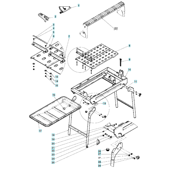 Frame Assembly for Husqvarna TS 73 R Masonry Saw