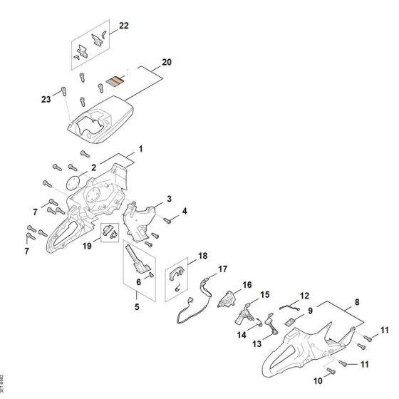 Handle housing, Shroud for Stihl TSA300 Disc Cutter