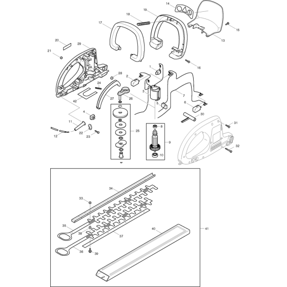 Complete Assembly for Makita UH5530 Hedge Trimmers