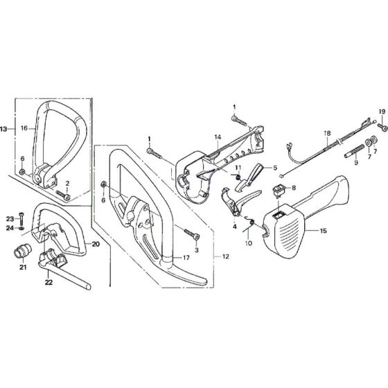 Loop Handle Throttle Lever Assembly for Honda UMK425LE Brushcutters