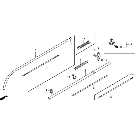 Drive Tube Assembly for Honda UMK425LE Brushcutters