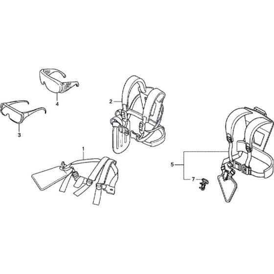 Shoulder Strap Assembly for Honda UMK425LE Brushcutters