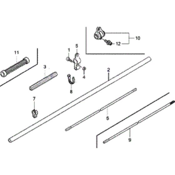 Main Tube and Drive Shaft Assembly for Honda UMK435UE Brushcutters