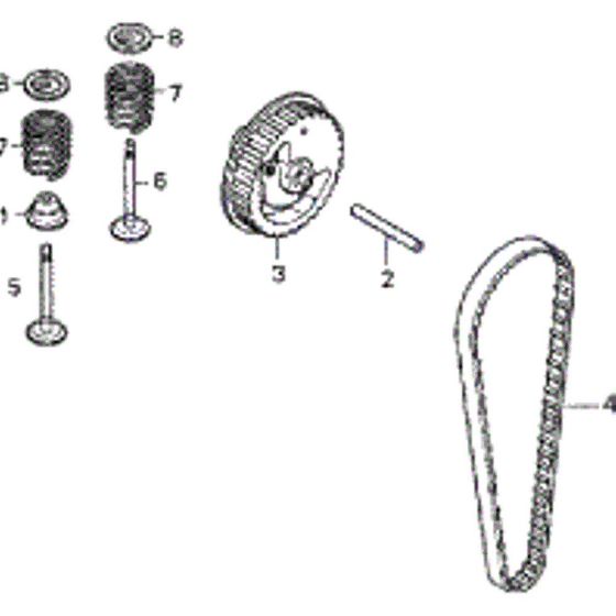 Camshaft and Belt Assembly for Honda UMK435UE Brushcutters