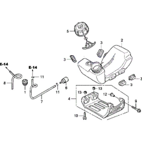 Fuel Tank Assembly for Honda UMK435UE Brushcutters