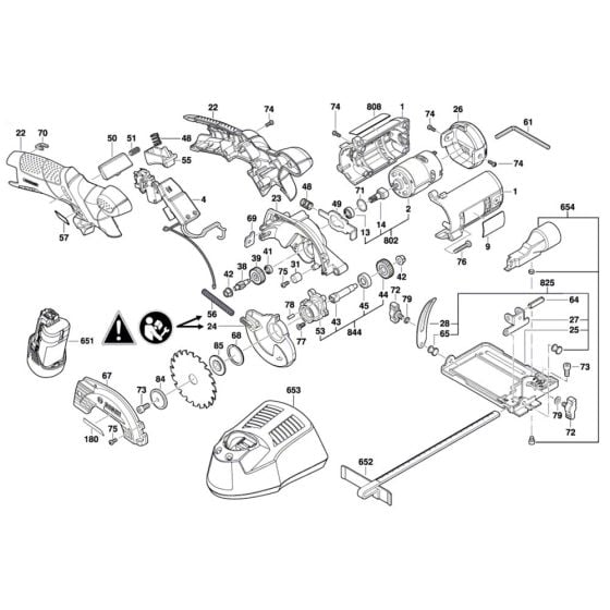 Cordless Circular Saw Assembly for Bosch UniversalCirc 12