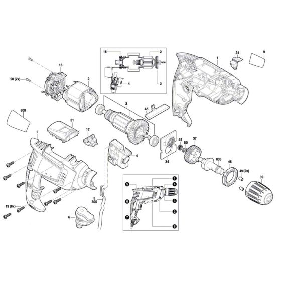 Percussion Drill Assembly for Bosch UniversalImpact 800