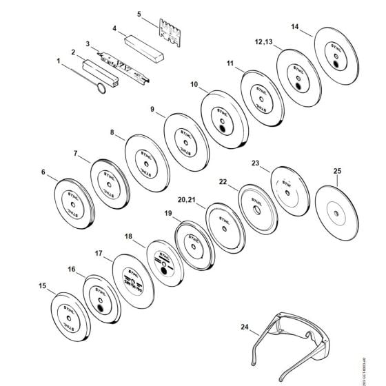 Tools, Shaped grinding wheel for Stihl USG Chain Sharpener