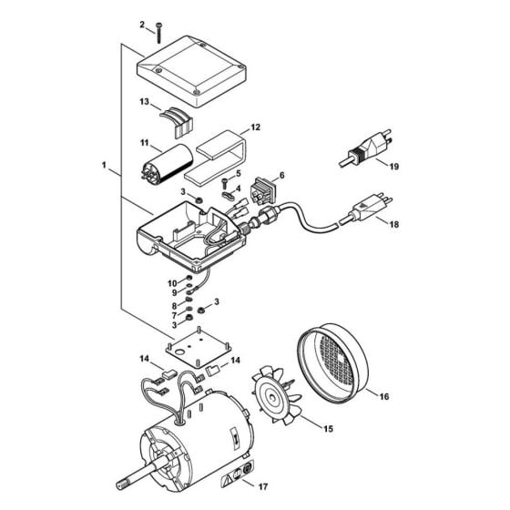 Electric motor 120V/60Hz for Stihl USG Chain Sharpener