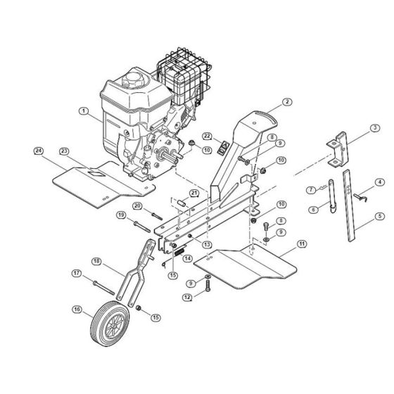 Basic Unit, Engine Assembly  for Stihl/ Viking VH 500  VH Tillers