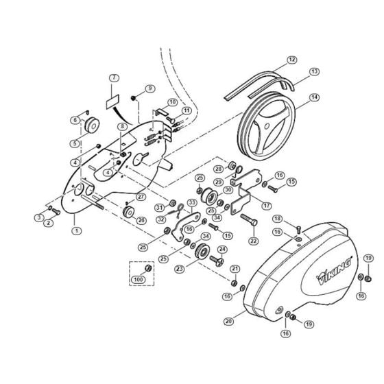 Drive Assembly  for Stihl/ Viking VH 500  VH Tillers