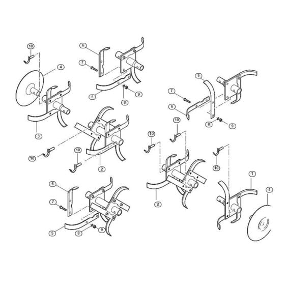 Hoe Assembly  for Stihl/ Viking VH 500  VH Tillers