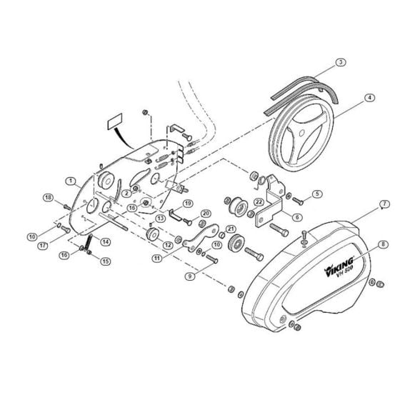 Drive Assembly -1 for Stihl/ Viking VH 500  VH Tillers