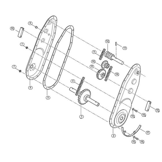 Gear Box Assembly  for Stihl/ Viking VH 600  VH Tillers