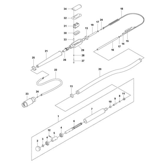 Complete Assembly for Husqvarna Vibrastar 40 Poker