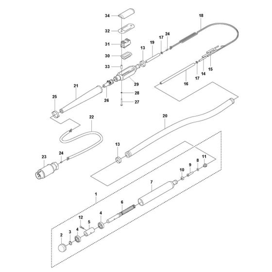 Complete Assembly for Husqvarna Vibrastar 50 Poker