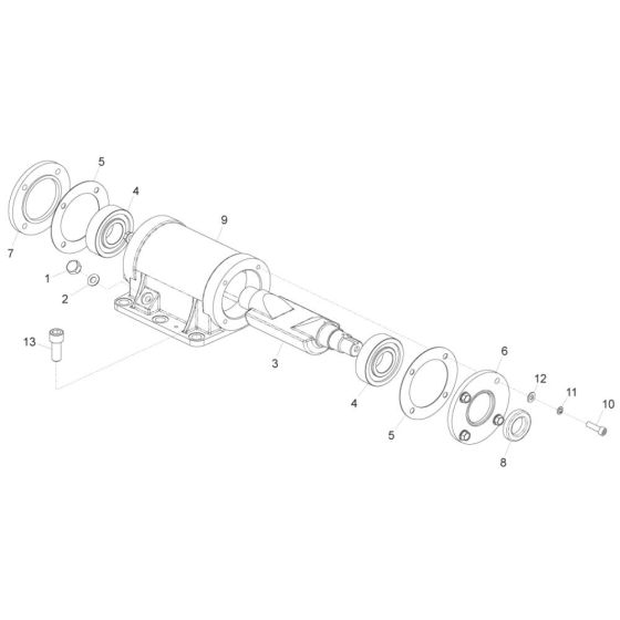 Vibrator Assembly for Belle PCLX 13/33 Forward Plate Compactor