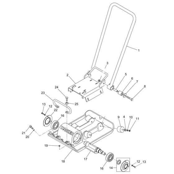 Baseplate Assembly for Wacker VP1035R Compactor