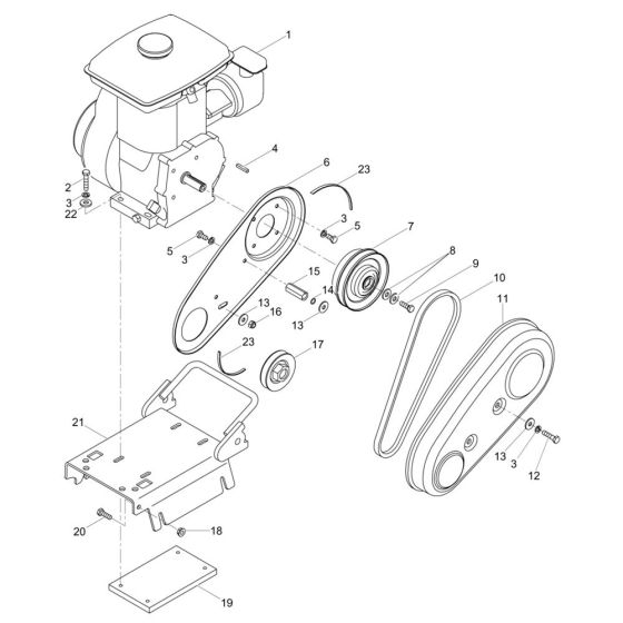 Drive Assembly for Wacker VP1035R Compactor