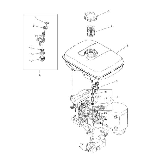 Fuel Tank Assembly for Wacker VP1035R Compactor