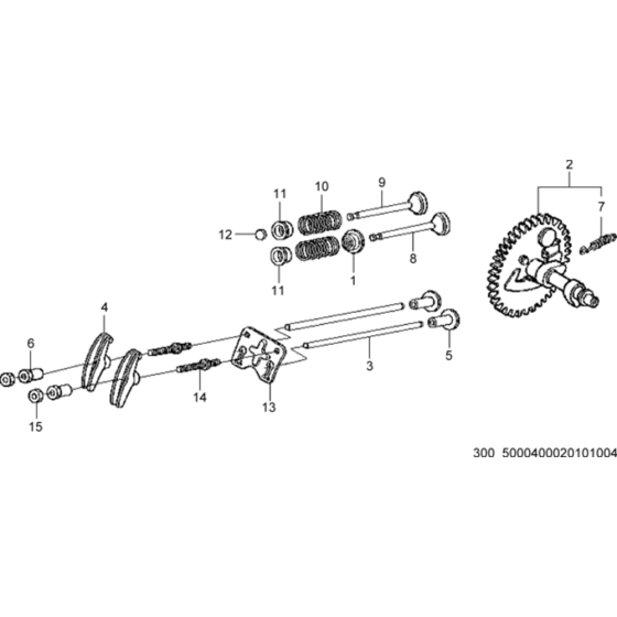 Camshaft Assembly for Wacker VP1135A 5000009057 (Honda) Rev.120 Forward Plate Compactor