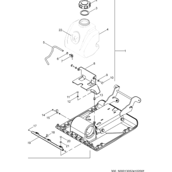 Water System Kit Assembly for Wacker VP1135A 5000630059 (Honda) Rev.104 Forward Plate Compactor