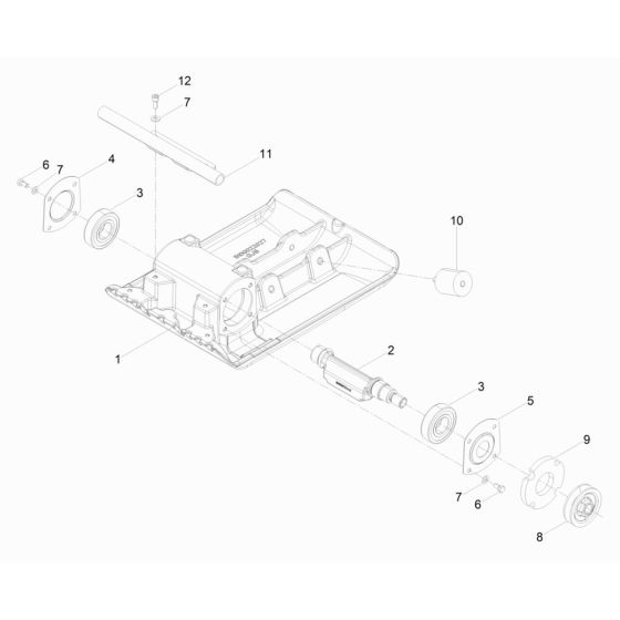 Baseplate Assembly for Wacker VP1135Aw Compactor