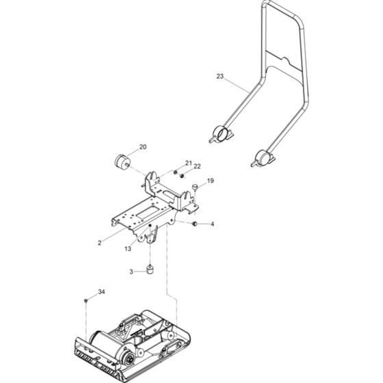 Vibration Plate Assembly for Wacker VP1340A-5100029061 (Honda) Rev.101 Plate Compactor