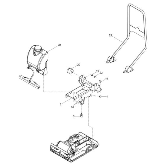 Guide Handle Assembly for Wacker VP1340Aw Compactor