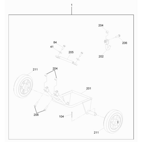 Wheel Assembly for Wacker VP1340R Compactor