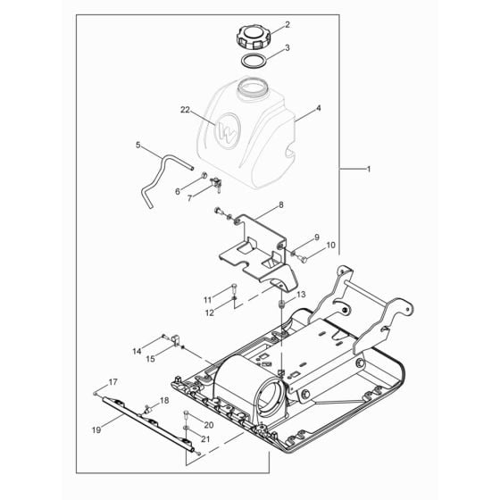 Water System Assembly for Wacker VP1340W Compactor