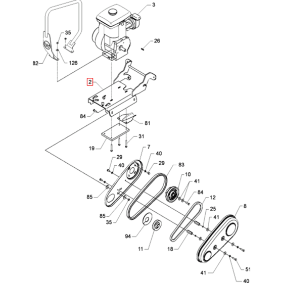 Drive Complete Ass'y for Wacker VP1550-5000008707 Rev.112 Plate Compactor