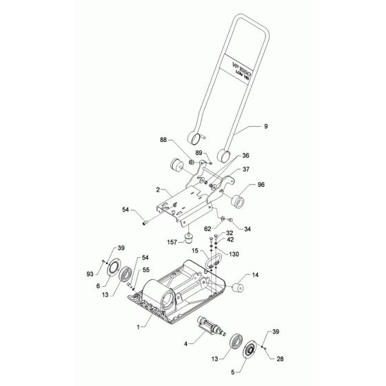 Baseplate Assembly for Wacker VP1550W Compactor