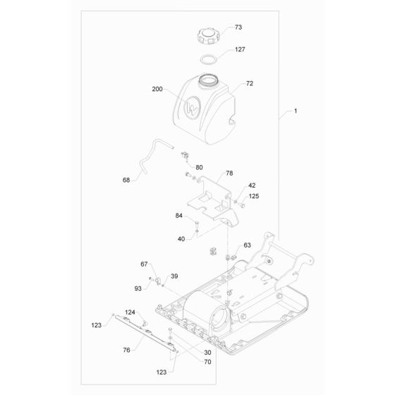 Water System Assembly for Wacker VP1550W Compactor