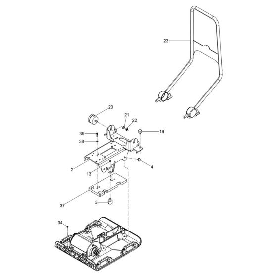 Guide Handle Assembly for Wacker VP2050A Compactor