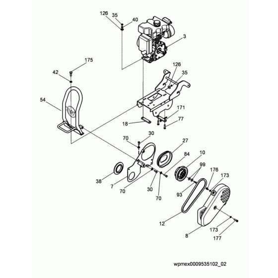 Drive Assembly for Wacker VP40H Compactor