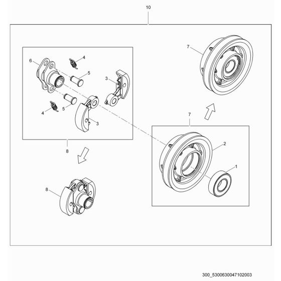 Clutch Assembly for Wacker VP40H Compactor