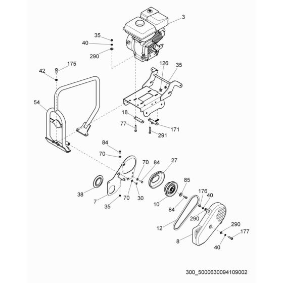 Drive Assembly for Wacker VP50H Compactor