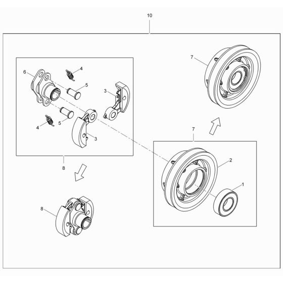 Clutch Assembly for Wacker VP50X Compactor