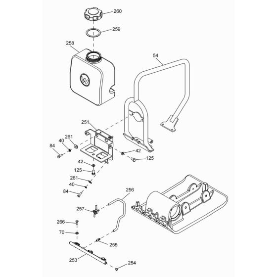 Water System Assembly for Wacker VP50X Compactor