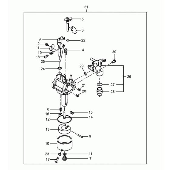 Carburettor Assembly for Wacker VP60X Compactor